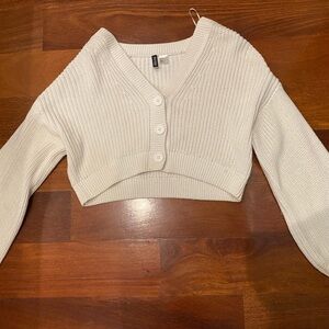 H&M White Off-the-Shoulder Sweater